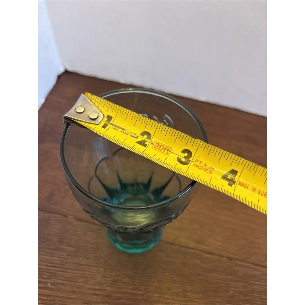 Libbey Glass 16 Oz Flat Tumbler Coca Cola Genuine Green 6